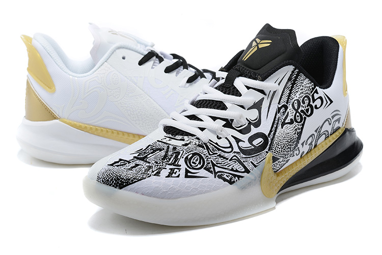 Nike Bryant Mamba Focus EP White Gold Black - Click Image to Close